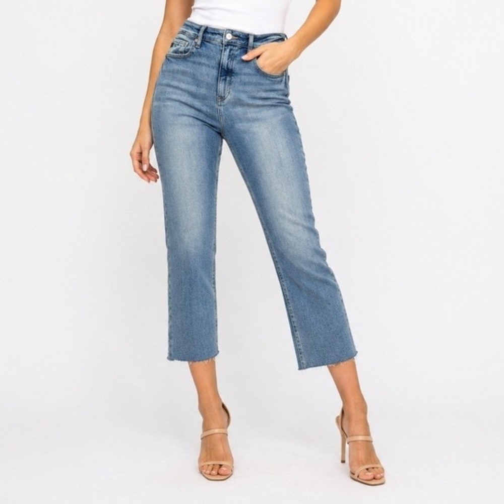 KanCan Sutton High Rise Crop Straight Jean Indigo Medium Size 8/29‎ NWT